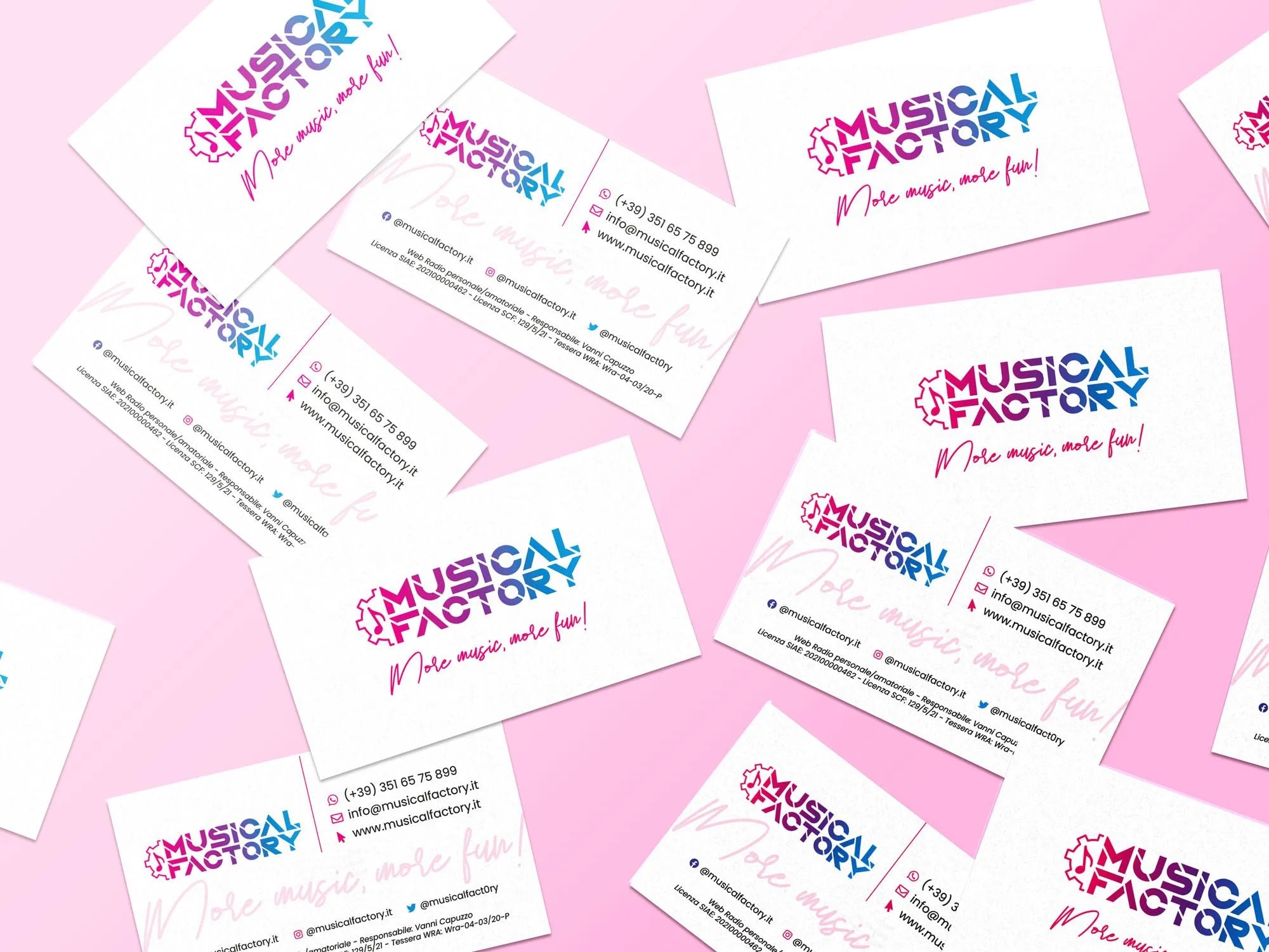 Home page del sito Musical Factory
