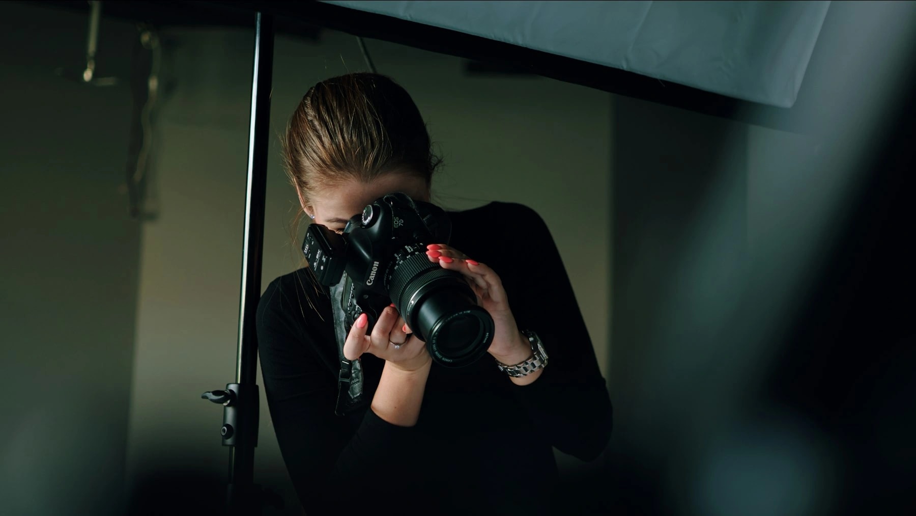 woman taking photo